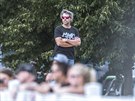 Podnikatel Petr Kellner sleduje mistrovství republiky v parkurovém skákání