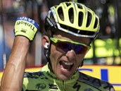 Rafal Majka slav triumf v jedenct etap Tour de France.