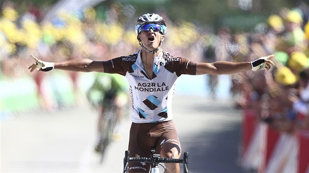 DOMC VTZ. Francouz Alexis Vuillermoz z tmu AG2R vyhrl etapu Tour de France.