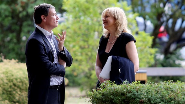 David Rath a Marcela Ond�ejov� u Krajsk�ho soudu v Praze 13. �ervence 2015.