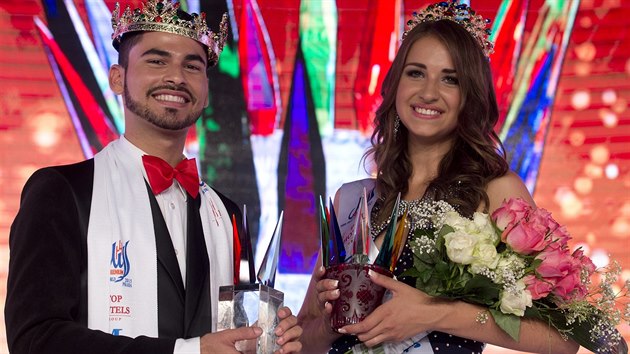 Ukrajinka Natalija Bilanová a Kolumbijec Camilo Viloria Arrieta se stali 18. července v Praze vítězi světové soutěže krásy neslyšících.