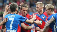 Gólová radost plzeských fotbalist v Superpoháru proti celku Liberce.