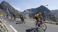Chris Froome v okolí Tourmaletu v jedenácté etap Tour de France.