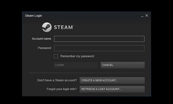 Pihlaovací okno do sluby Steam