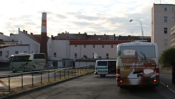 Couvající autobus srazil v Plzni enu.