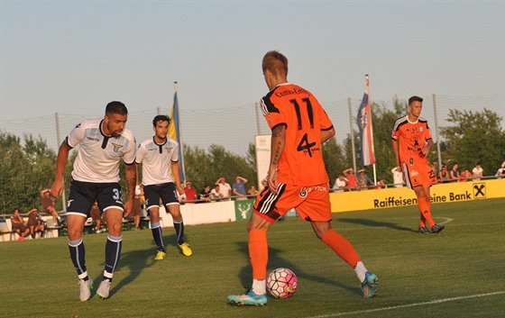 Momentka z pípravného duelu Lazio ím - SIgma Olomouc.