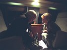 U.S. Vice President Dick Cheney is pictured with Lynne Cheney aboard Marine Two...