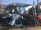 U Studénky na Novojiínsku se srazilo pendolino s nákladním autem.