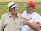 Francouzský herec Gérard Depardieu a běloruský prezident Alexandr Lukašenko...