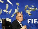 Sepp Blatter, pedseda Mezinárodní fotbalové federace FIFA, na tiskové...