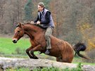 Václav Vydra na koni jezdí bez sedla i bez postroje.
