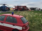 Váná dopravní nehoda u Mladé Boleslavi, pi které se pevrátil náklaák na...