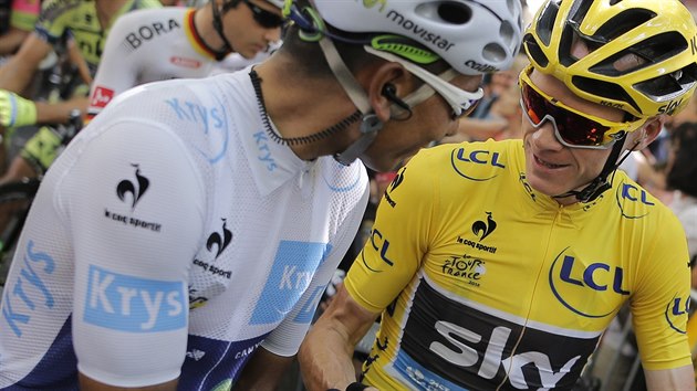 A VYHRAJE LEP. Chris Froome, ldr Tour de France, se ped startem 17. etapy...