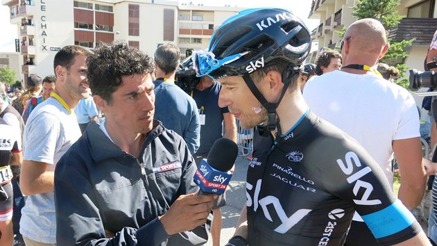 Leopold  Knig za clem dvact etapy Tour de France pi rozhovoru pro televizn spolenost Sky.