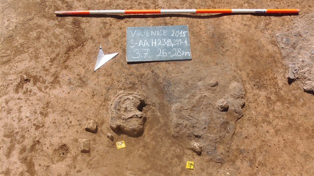 Archeologick vzkum v obci Vojenice na Rychnovsku.