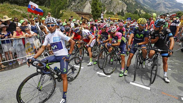 Nairo Quintana na startu 20. etapy Tour de France.