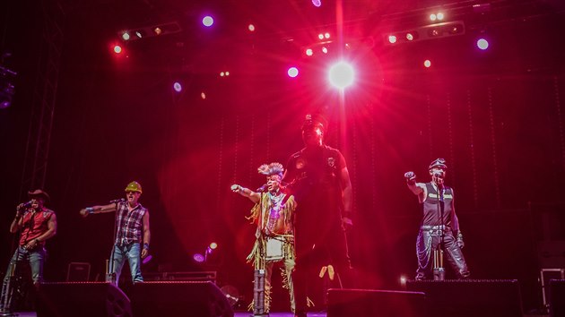 Americk skupina Village People vystoupila druh den hudebnho festivalu Bentsk! (24. 7. 2015)