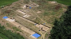 Archeologický výzkum v obci Vojenice na Rychnovsku.