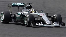 Lewis Hamilton během kvalifikace na Velkou cenu Maďarska