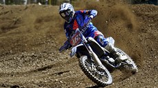 Romain Febvre b�hem závodu MS v motokrosu v kategorii MXGP v Lokti