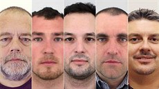 Pětice Čechů unesených v Libanonu v červenci 2015.