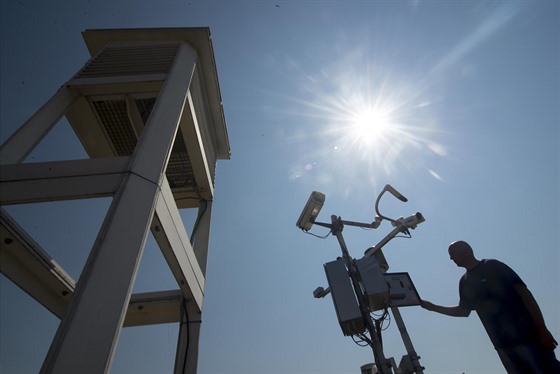 Meteorologická stanice v Holešově (7. srpna 2015).