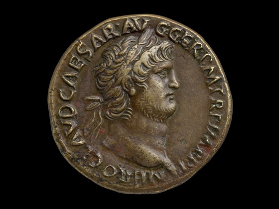 Císa Nero na minci. Ilustraní snímek
