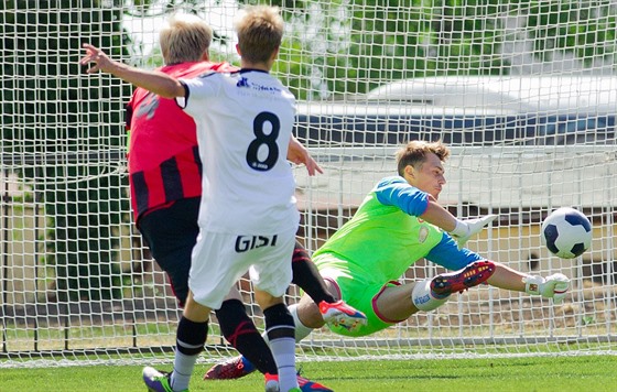 Momentka z pípravného duelu Chrudim - Hradec Králové.