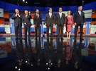 Debata republikánských kandidátů na prezidenta. Zleva: Jim Gilmore, Lindsey...