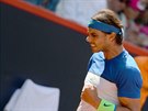 panlský tenista Rafael Nadal se raduje ve finále turnaje v Hamburku.