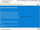 Zpráva s vydraským virem tváící se jako nabídka na Windows 10