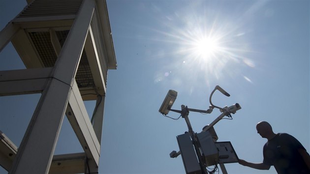 Meteorologick stanice v Holeov (7. srpna 2015).