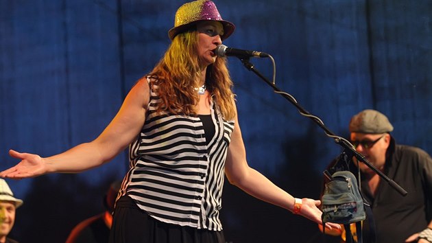 Kapela Sto zv��at na hudebn�m festivalu �esk� hrady.cz ve �vihov� u Klatov. (1. 8. 2015)