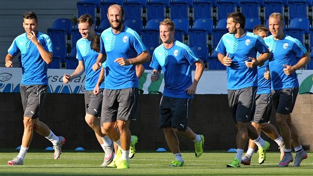 Plzet fotbalist trnuj ped zpasem s Maccabi Tel-Aviv.