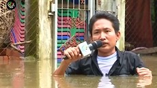 Velké nasazení ukázal reportér pi záplavách v Barm
