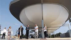 Slavnostní otevření autobusového terminálu v Bruntále (5. srpna 2015).