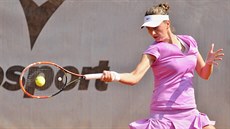 Barbora Krejíková ve finále turnaje ITF v Plzni.