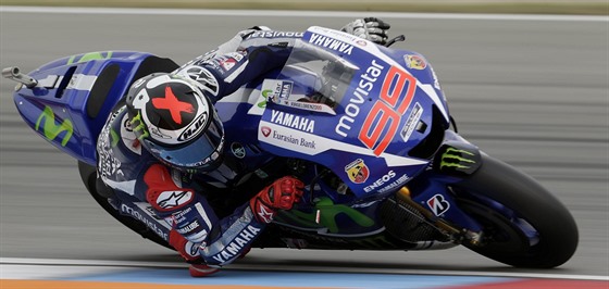 Jorge Lorenzo bhem kvalifikace na Velkou cenu eské republiky