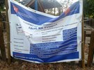 Informaní plakát o projektu rekonstrukce parku na Zvonici v Modanech.