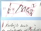Rozbor písma Biaka  porovnání jeho podpisu pod tzv. zvacím dopisem se...