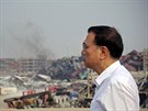 ínský premiér Li Kche-chiang dorazil do Tchien-inu, kde ve stedu explodoval...