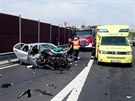 Tragická dopravní nehoda u Sokolova. Dv osobní auta se eln srazila.