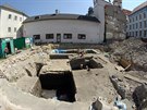 V proluce v olomoucké Denisov ulici pokrauje archeologický przkum, odborníci...