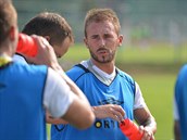 Jan tohanzl na trninku fotbalist Slavie