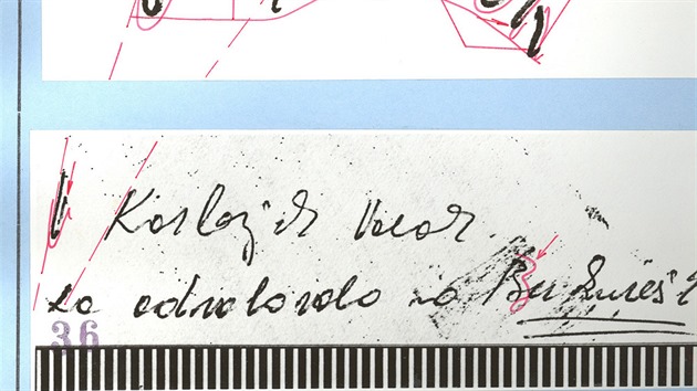 Rozbor písma Biľaka – porovnání jeho podpisu pod tzv. „zvacím dopisem“ se vzorky písma z prokazatelně jeho rukopisných písemností – ze znaleckého posudku Kriminalistického ústavu.