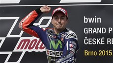 Jorge Lorenzo po svém triumfu na trati v Brn poskakoval jako veselý ertík.