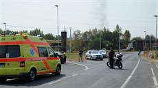 Poár po výbuchu v areálu chemického závodu Unipetrol v Záluí u Litvínova,...