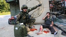 �e�tí vojáci na cvi�ení Allied Spirit II v bavorském Hohenfelsu