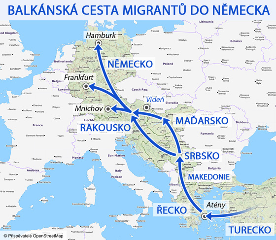 Balknsk cesta migrant do Nmecka
