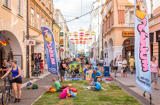 Centrum Budjovic oilo akcí Msto lidem/lidé mstu (srpen 2015).